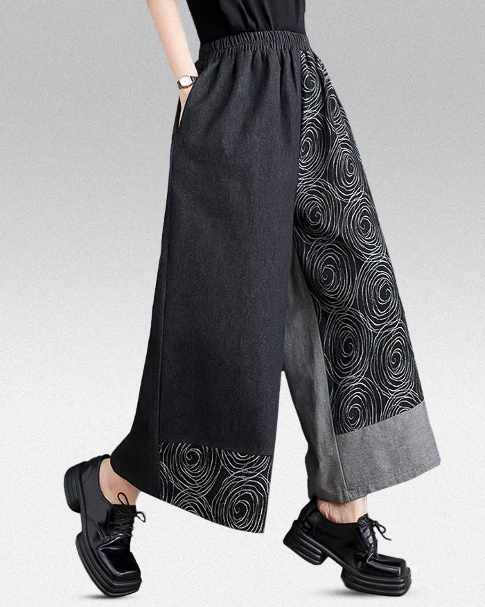 Wide leg women's pants "Kikuchi"