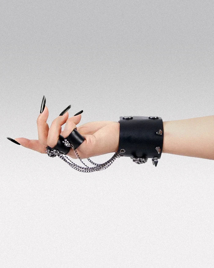 Women Skull bracelet glove - Image 6