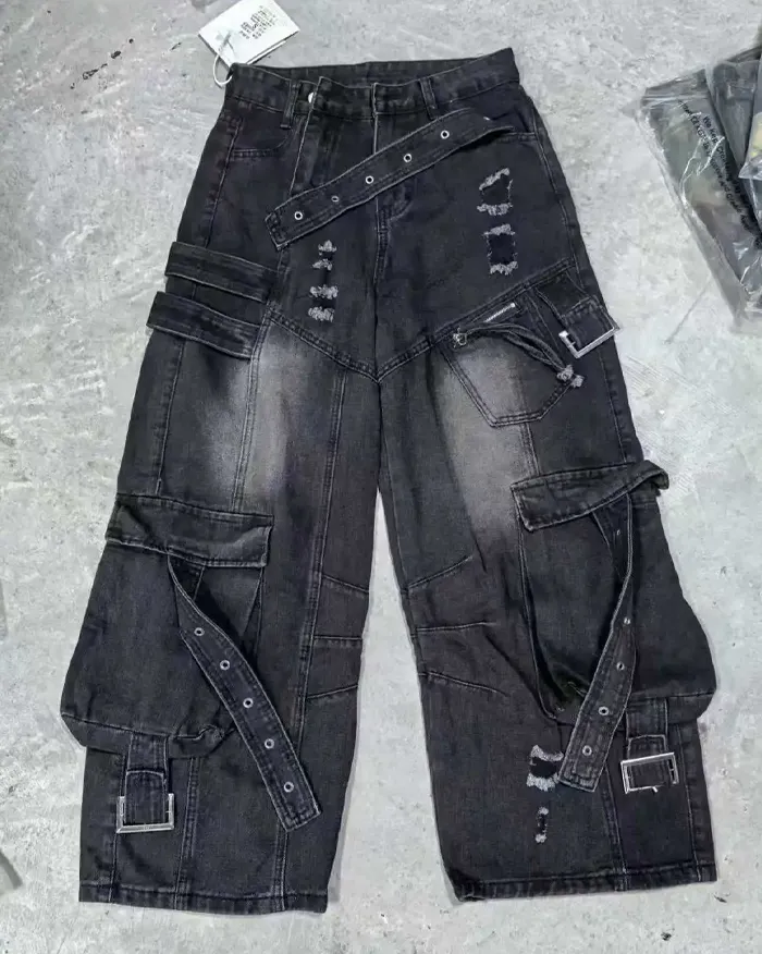 Y2k aesthetic jeans "Hakusan" - Image 10