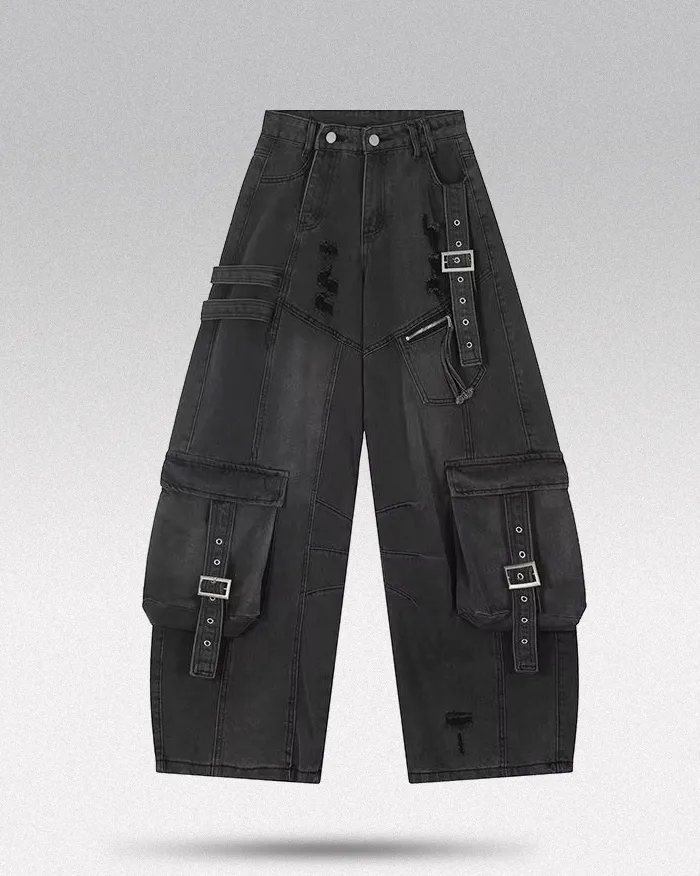 Y2k aesthetic jeans "Hakusan" - Image 5