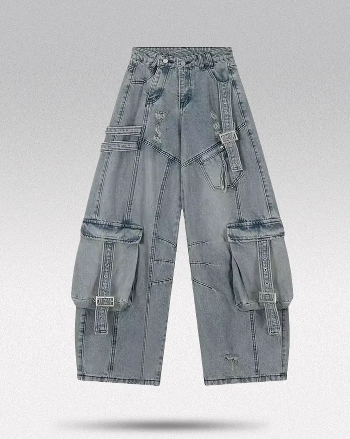 Y2k aesthetic jeans "Hakusan" - Image 9