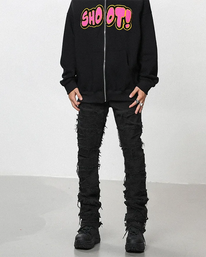Y2k black jeans men "Kitaiba" - Image 3