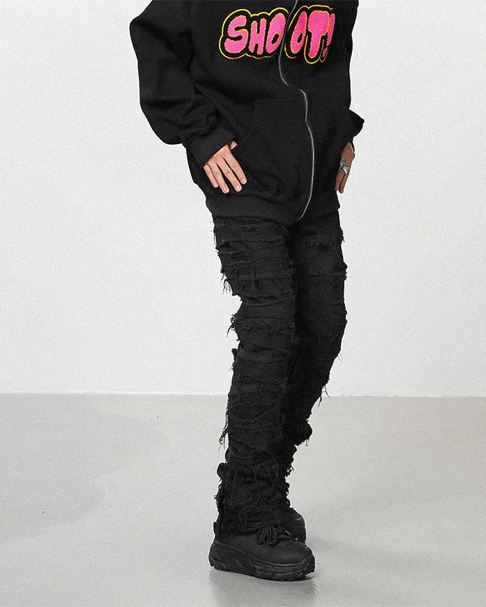 Y2k black jeans men "Kitaiba" - Image 4