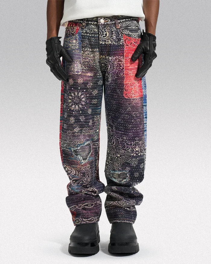 y2k graphic jeans mens "Kunato" - Image 3
