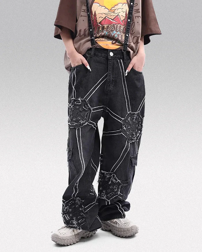 Y2k jeans with suspenders "Joso" - Image 5