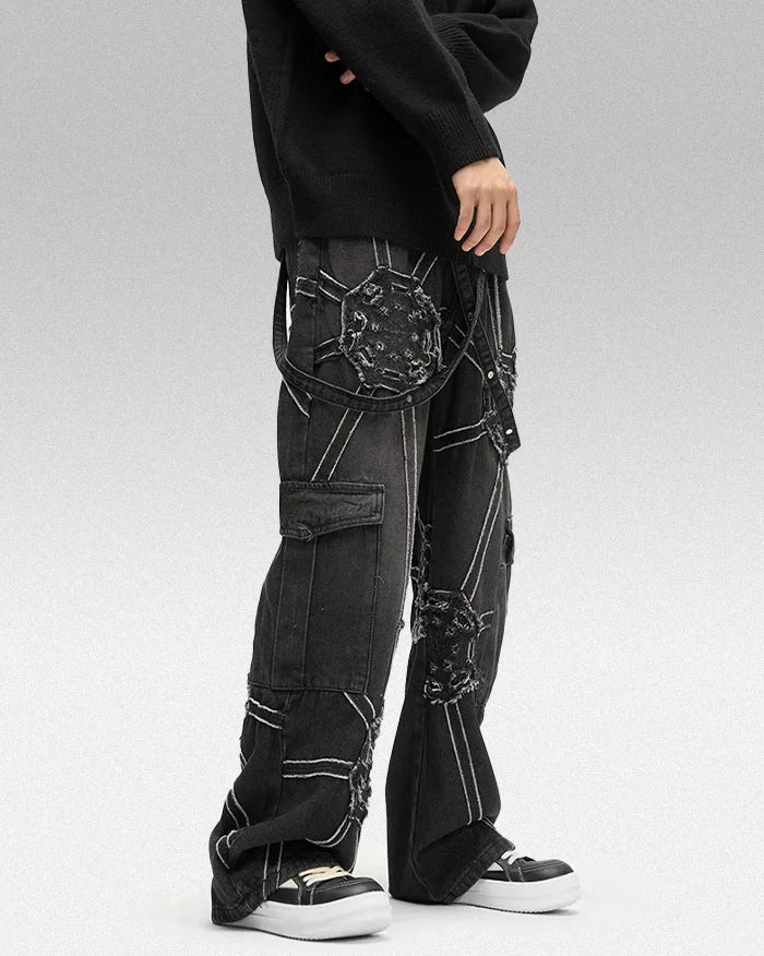 Y2k jeans with suspenders "Joso" - Image 6