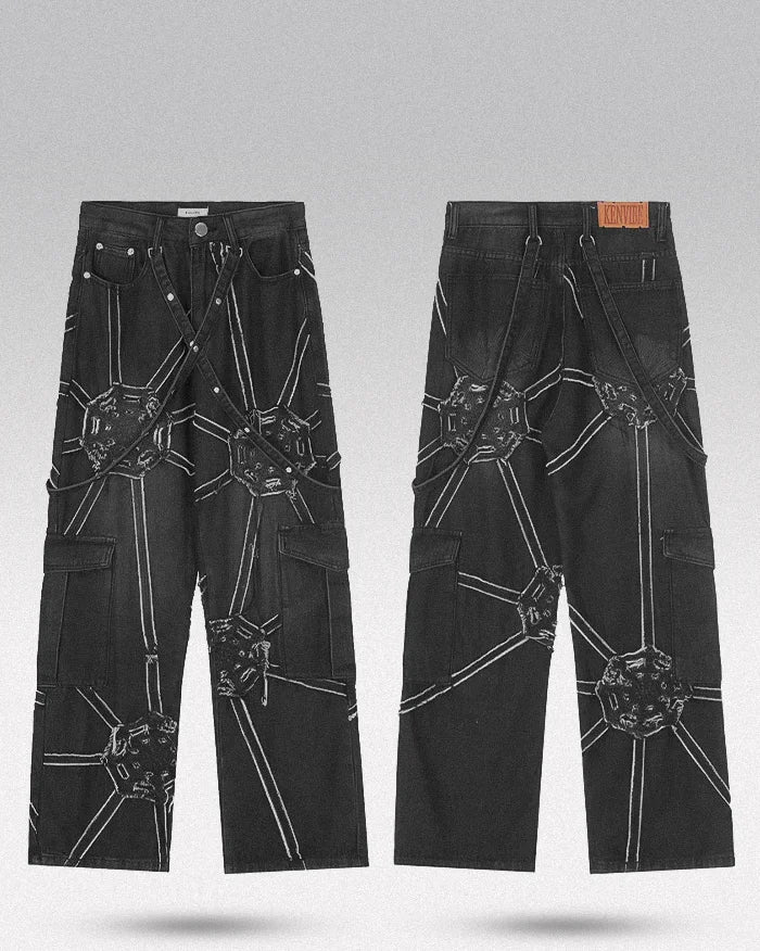 Y2k jeans with suspenders "Joso" - Image 7