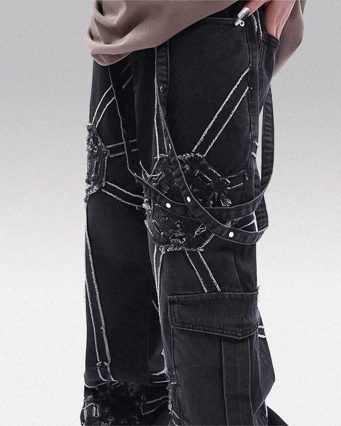 Y2k jeans with suspenders "Joso" - Image 8