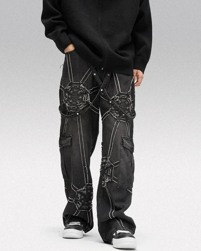 Y2k jeans with suspenders "Joso" - Image 9