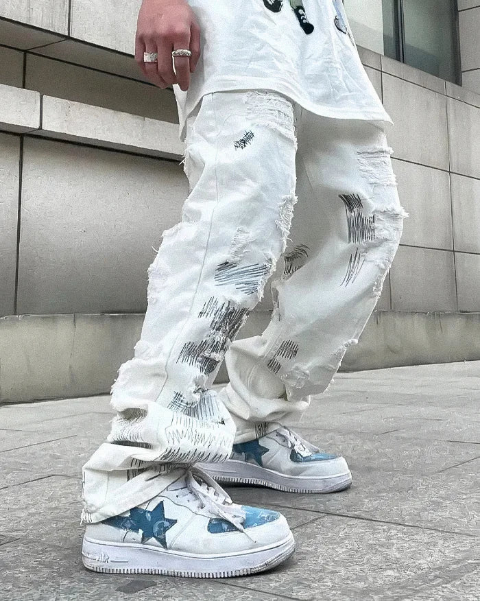 Y2k white jeans "Kasama" - Image 5